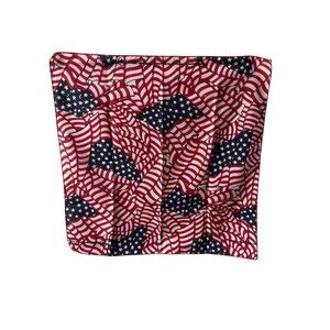 Made in the usa Cotton Poly Americana Flag Bandana 21 .5 by 21.5 inch